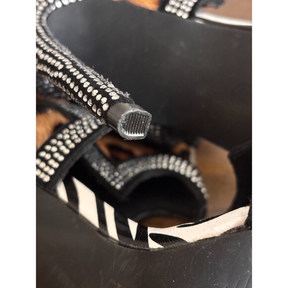 Cape Robbin Nanaye-2 Animal Print Western Open Toe Stiletto Booties Size 8.5 - Picture 10 of 16